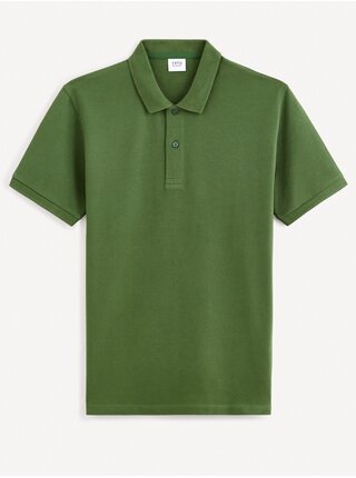 Zelené pánske polo tričko Celio Teone