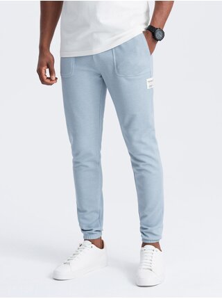 Světle modré pánské tepláky Ombre Clothing