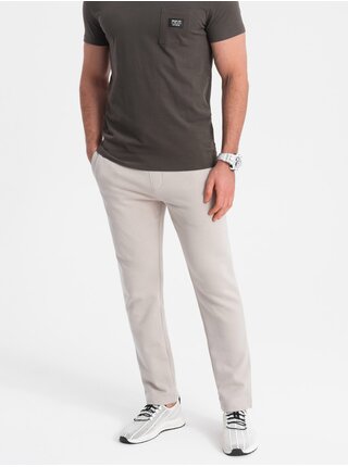 Béžové pánské tepláky Ombre Clothing