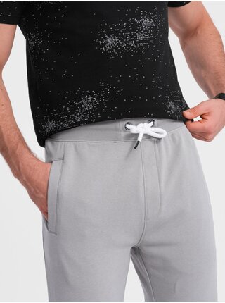Šedé pánske tepláky Ombre Clothing