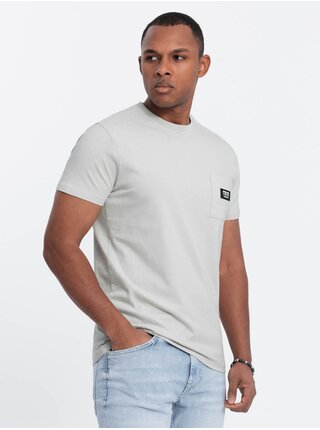 Pánské volnočasové tričko s kapsičkou Ombre Clothing zelená