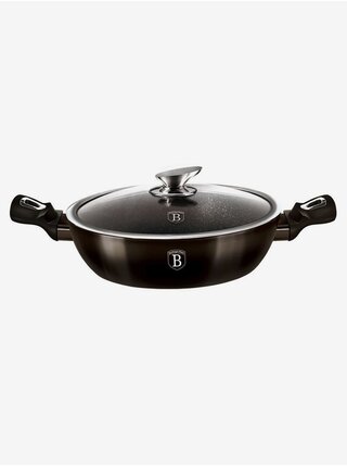 Pánev hluboká s poklicí 28 cm Shiny Black Collection BERLINGERHAUS