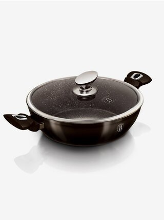 Pánev hluboká s poklicí 24 cm Shiny Black Collection BERLINGERHAUS