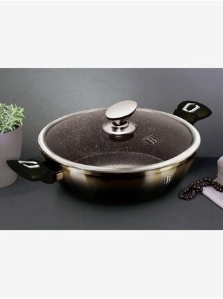 Pánev hluboká s poklicí 28 cm Shiny Black Collection BERLINGERHAUS