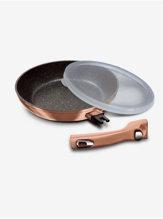Pánev s odnímatelnou rukojetí + víko 28 cm Rosegold Metallic Line BERLINGERHAUS