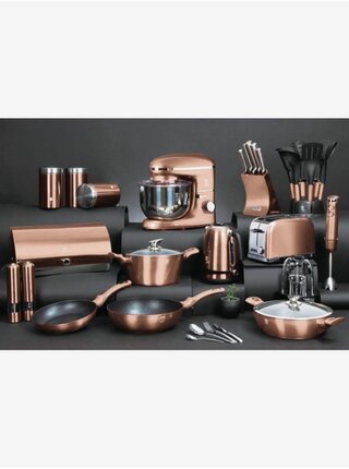 Pánev s odnímatelnou rukojetí + víko 28 cm Rosegold Metallic Line BERLINGERHAUS