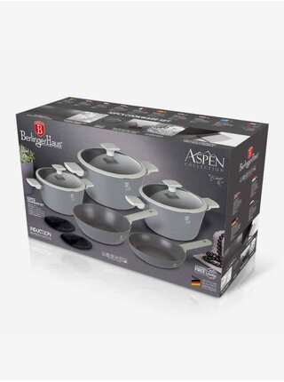Sada nádobí s titanovým nepřilnavým povrchem 10 ks Aspen Collection BERLINGERHAUS