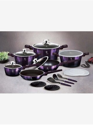 Pánev na palačinky s titanovým povrchem 25 cm Purple Eclipse Collection BERLINGERHAUS