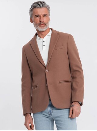 Hnědé pánské sako Ombre Clothing