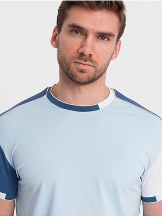 Modré pánske tričko Ombre Clothing