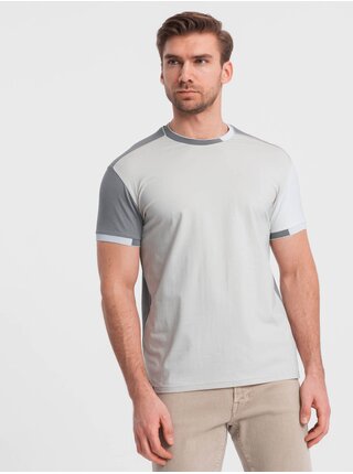 Šedé pánské tričko Ombre Clothing