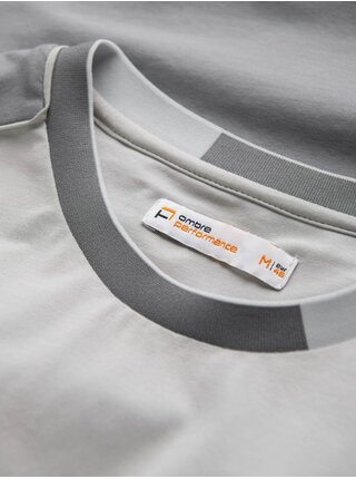 Šedé pánské tričko Ombre Clothing