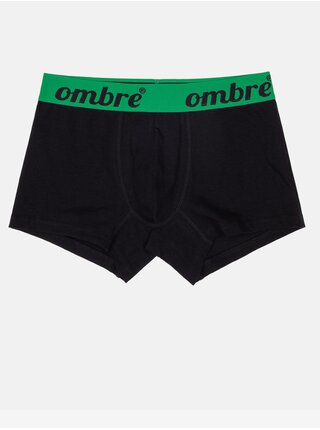 Zeleno-čierne pánske boxerky Ombre Clothing