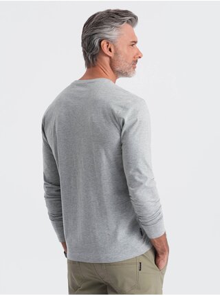 Sivé pánske basic tričko Ombre Clothing