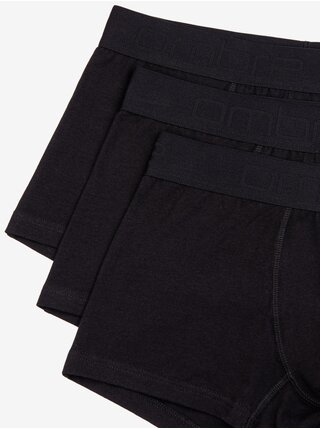 Sada tří pánských boxerek v černé barvě Ombre Clothing