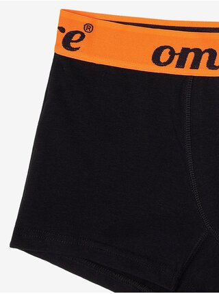 Oranžovo-černé pánské boxerky Ombre Clothing