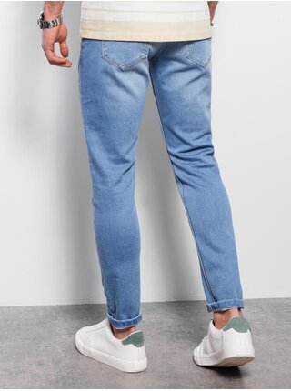 Světle modré pánské skinny fit džíny Ombre Clothing