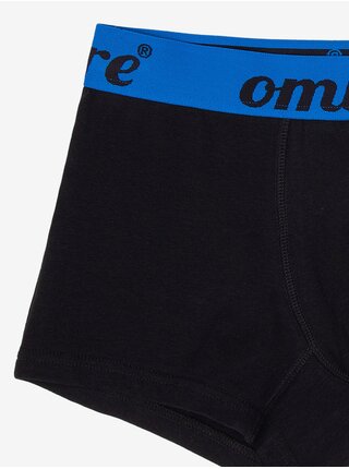 Modro-černé pánské boxerky Ombre Clothing