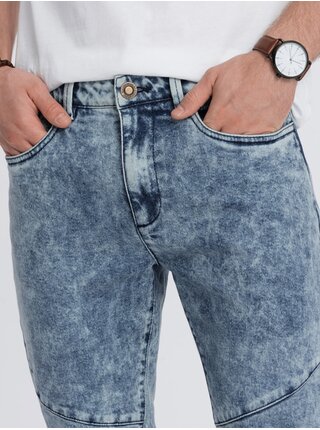Modré pánské slim fit džíny Ombre Clothing