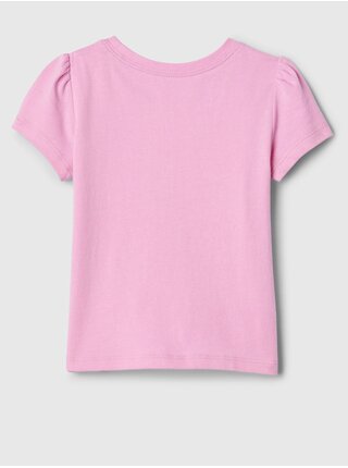 Ružové dievčenské tričko s logom GAP Brannan