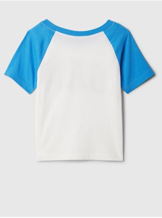 Bílo-modré klučičí tričko s logem GAP