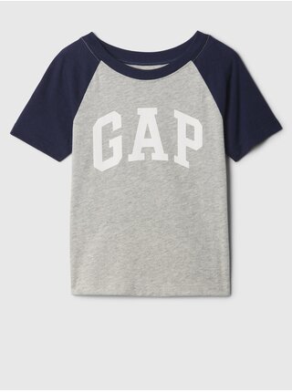 Modro-sivé chlapčenské tričko s logom GAP