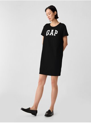 Černé dámské tričkové šaty GAP