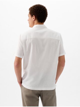 Bílá pánská lněná košile GAP