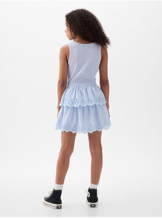 Svetlomodré dievčenské krajkové šaty GAP