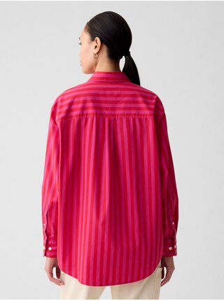 Ružová dámska pruhovaná košeľa GAP