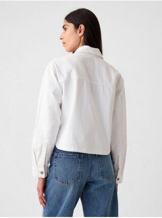 Biela dámska džínsová bunda GAP