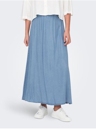 Modrá dámska džínsová maxi sukňa ONLY Pema