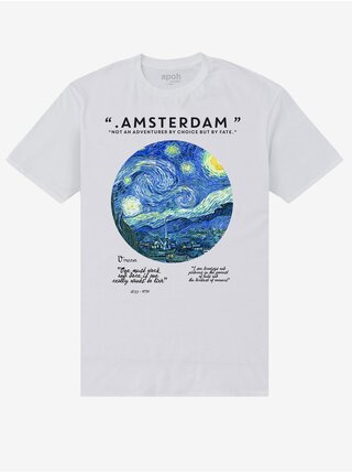 Bílé tričko apoh London apoh Van Gogh Amsterdam