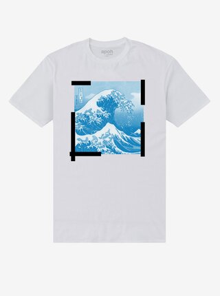 Bílé tričko apoh London apoh Hokusai Tape