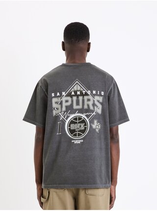 Šedé pánske tričko Celio NBA San Antonio Spurs