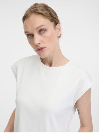 Biele dámske crop tričko s krátkym rukávom ORSAY