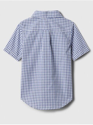 Bielo-modrá chlapčenská kockovaná košeľa GAP