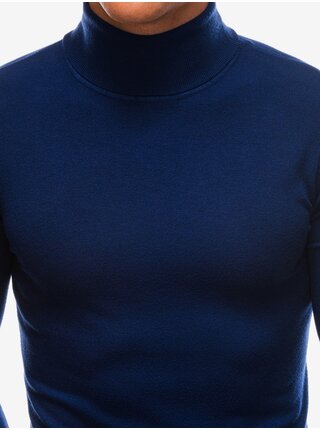 Tmavě modrý pánský svetr s rolákem Edoti