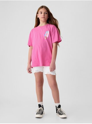 Růžové holčičí tričko GAP   