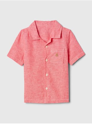 Ružová chlapčenská ľanová košeľa GAP