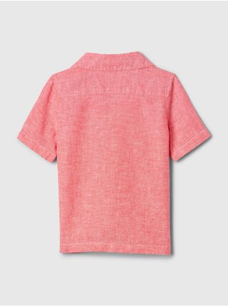 Ružová chlapčenská ľanová košeľa GAP