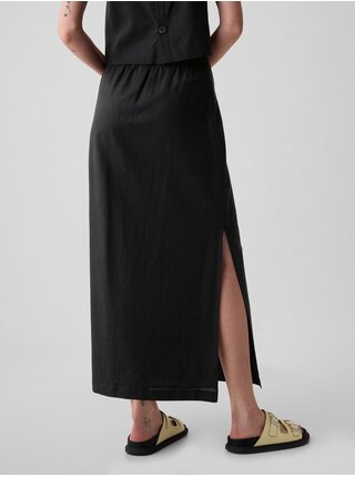 Černá dámská lněná sukně GAP  