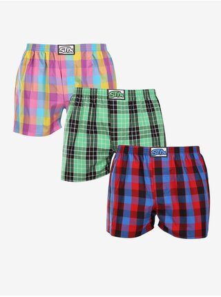 Sada tří - pánské trenky Styx klasická guma vícebarevné