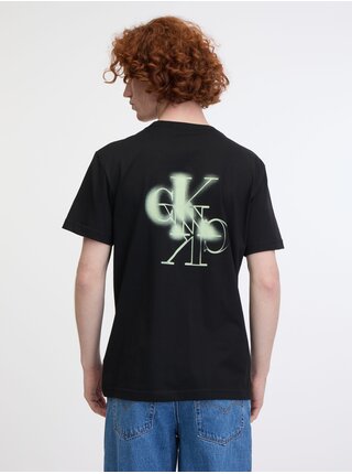 Čierne pánske tričko Calvin Klein Jeans Mirrored CK Logo Tee