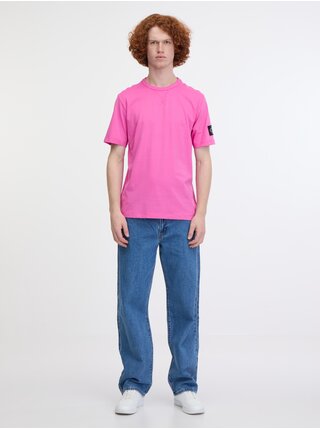 Ružové pánske tričko Calvin Klein Jeans Badge Regular Tee