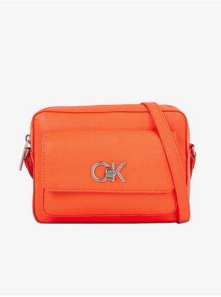 Oranžová dámská crossbody kabelka Calvin Klein Re-Lock Camera Bag