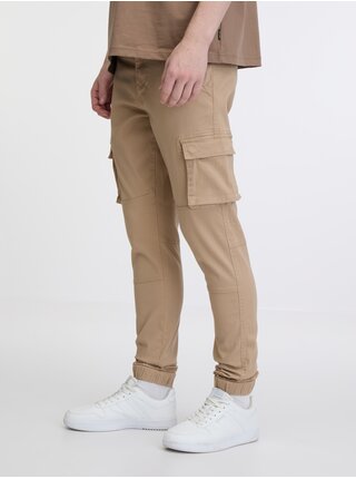 Hnědé pánské kalhoty s kapsami ONLY & SONS Cam