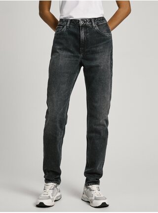 Čierne dámske straight fit džínsy Pepe Jeans