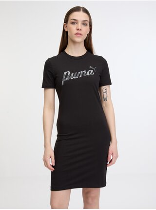 Černé dámské šaty Puma ESS+ Blossom Graphic Dress