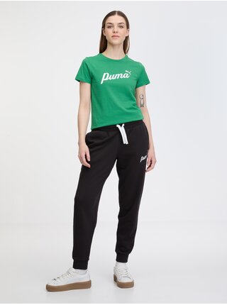 Zelené dámské tričko Puma ESS+ Script Tee